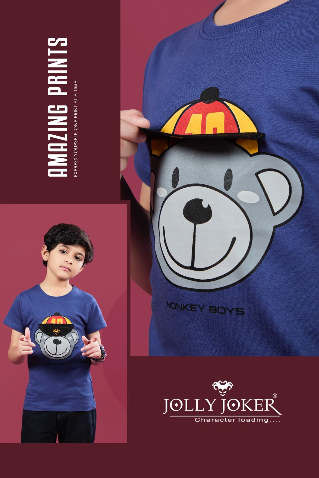 Jj 1507 Jolly Joker Cotton Looper Boys Tshirt Manufacturer India