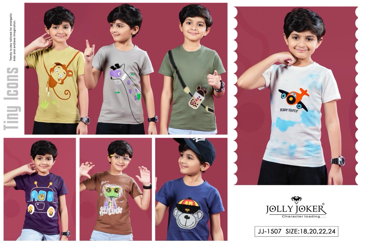 Jj 1507 Jolly Joker Cotton Looper Boys Tshirt Manufacturer India