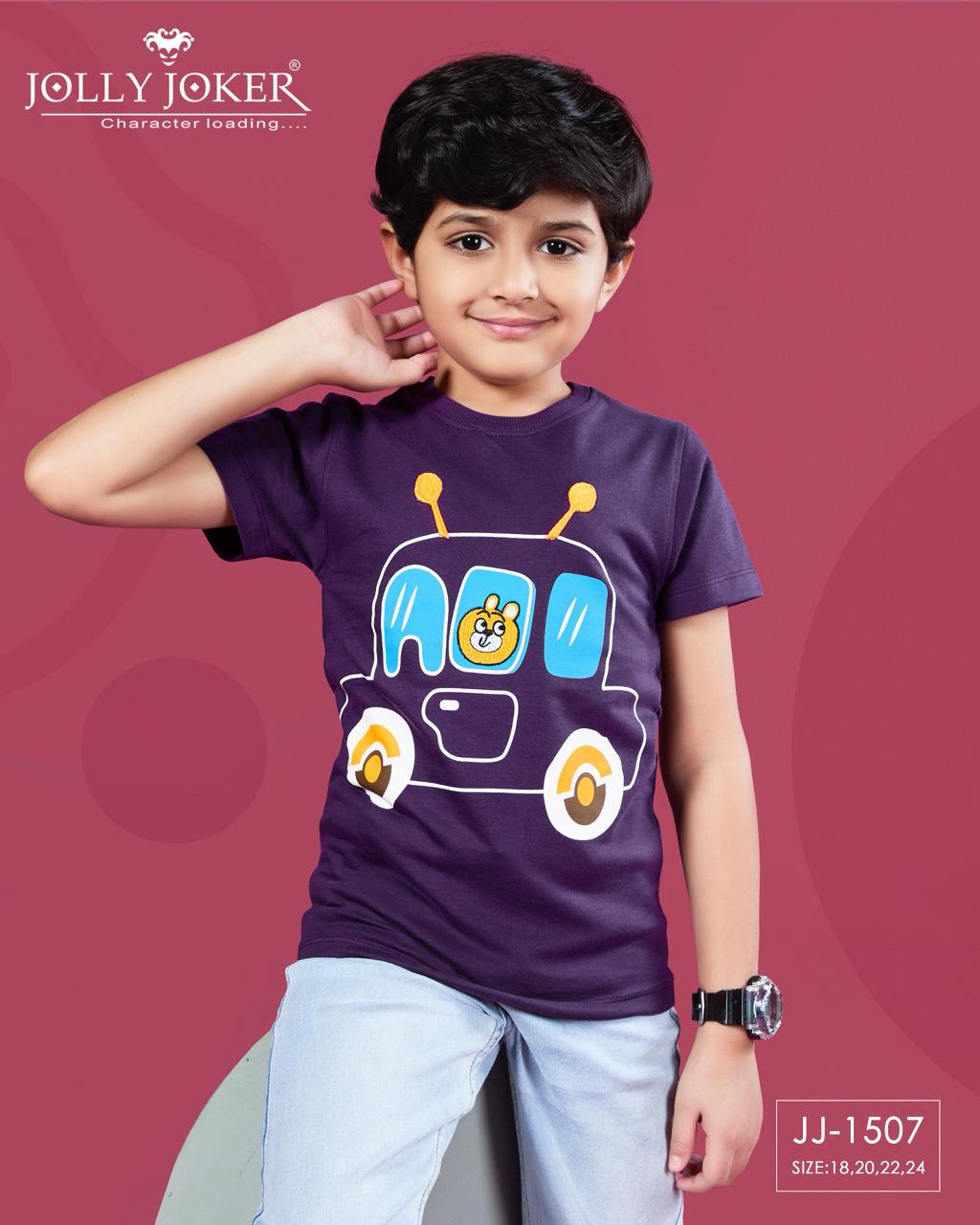 Jj 1507 Jolly Joker Cotton Looper Boys Tshirt Manufacturer India