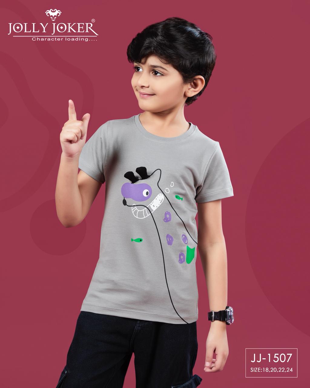 Jj 1507 Jolly Joker Cotton Looper Boys Tshirt Manufacturer India