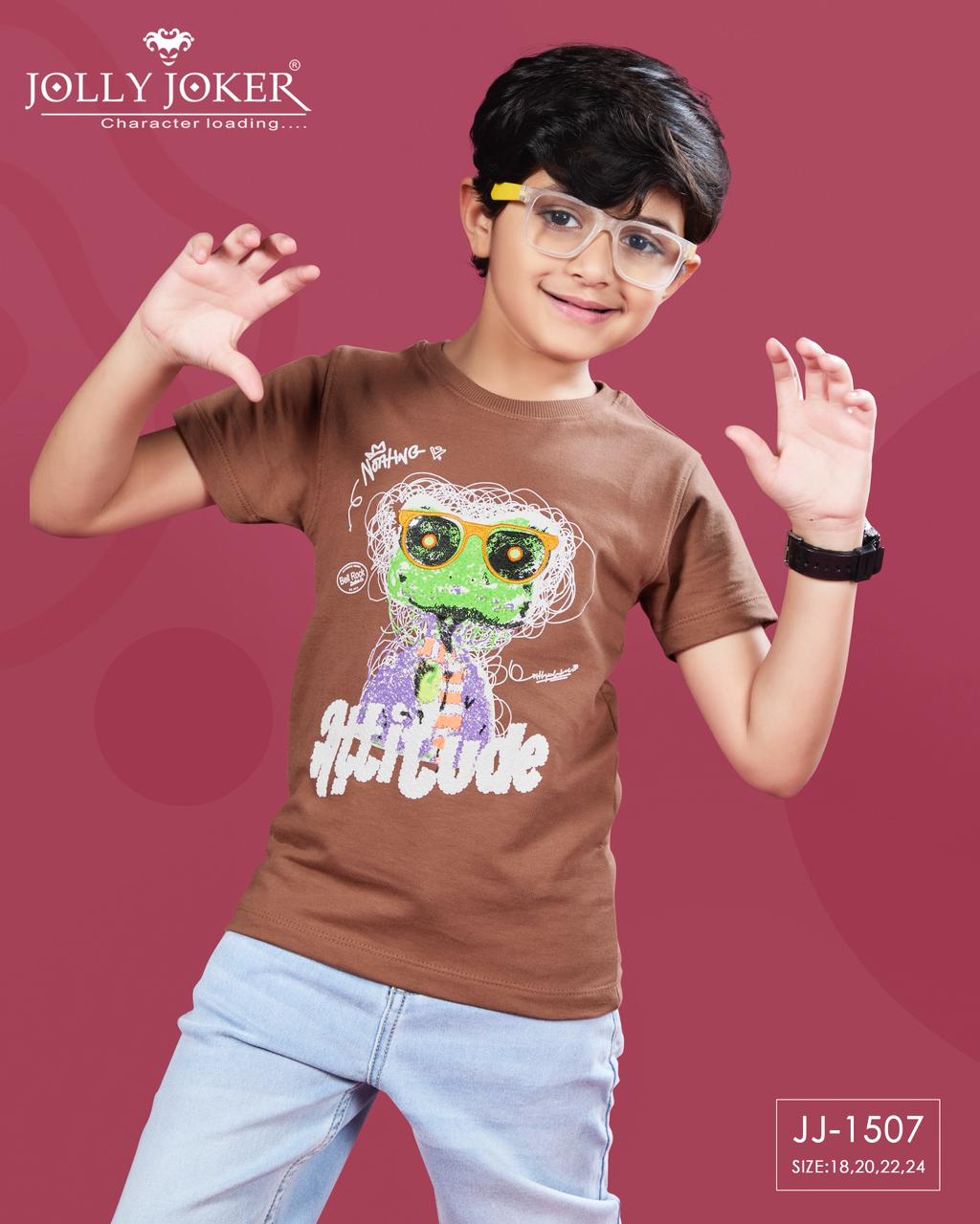 Jj 1507 Jolly Joker Cotton Looper Boys Tshirt Manufacturer India