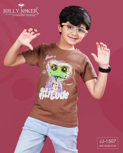 Jj 1507 Jolly Joker Cotton Looper Boys Tshirt Manufacturer India