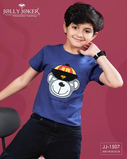 Jj 1507 Jolly Joker Cotton Looper Boys Tshirt Manufacturer India