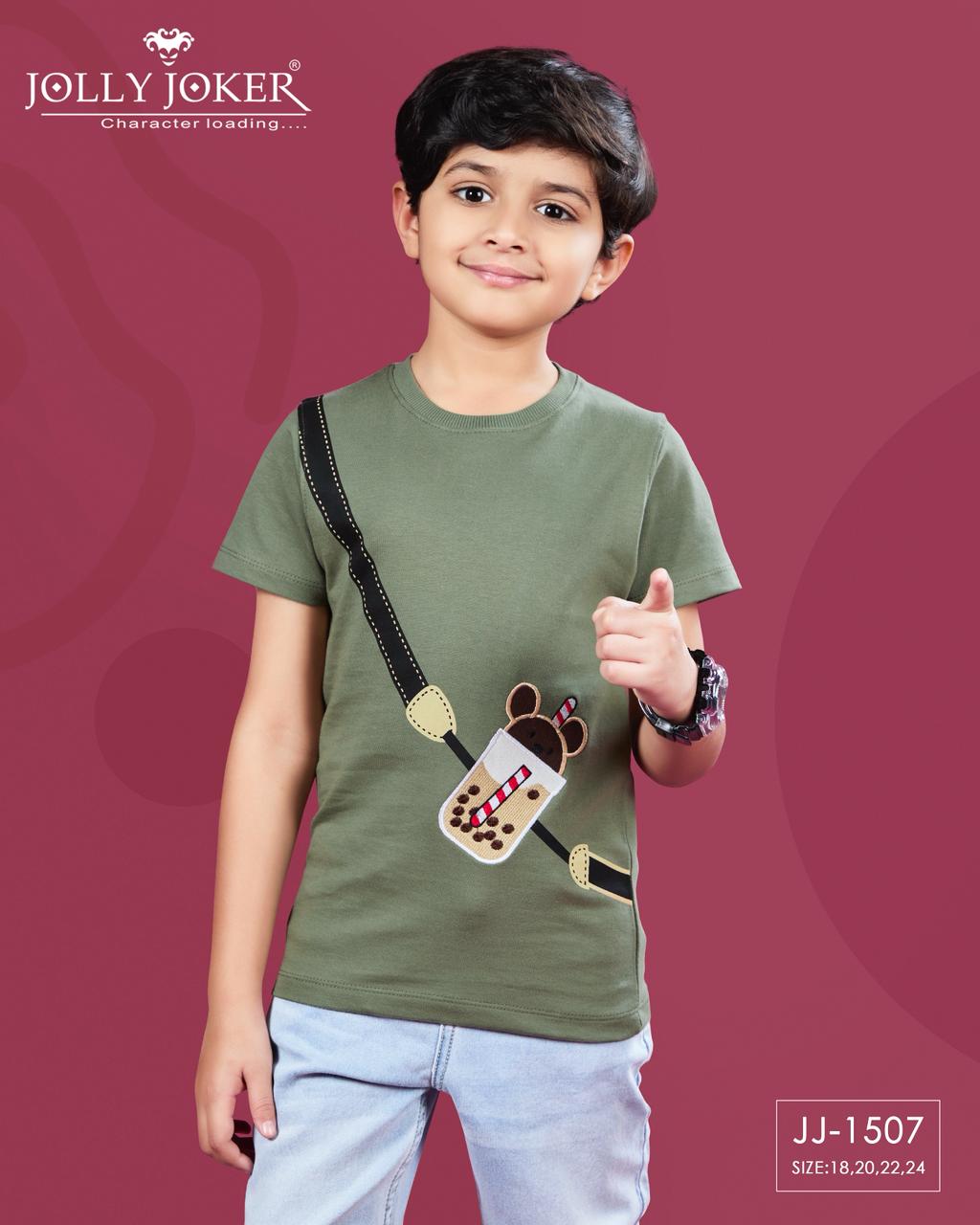 Jj 1507 Jolly Joker Cotton Looper Boys Tshirt Manufacturer India