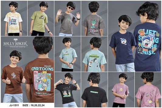 Jj 1511 Jolly Joker Cotton Looper Boys Tshirt Wholesale Price