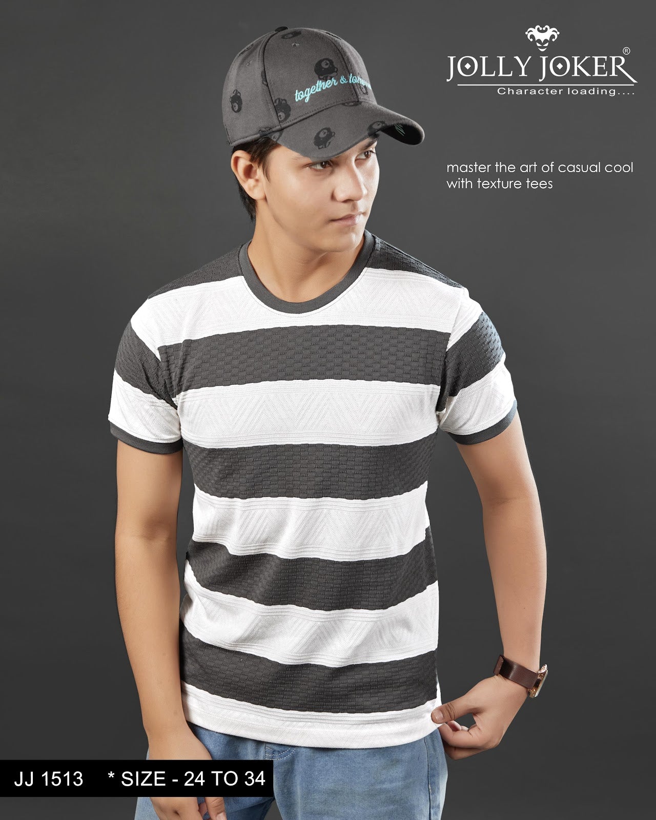 Jj 1513 Jolly Joker Jacquard Boys Tshirt Wholesale Price