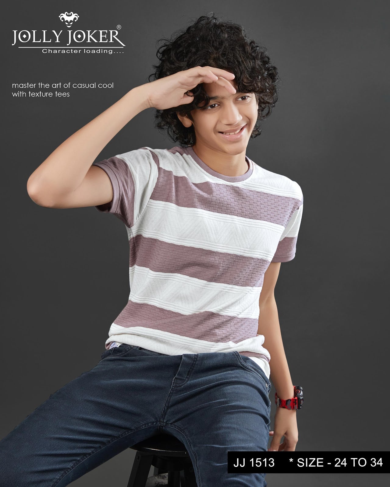 Jj 1513 Jolly Joker Jacquard Boys Tshirt Wholesale Price