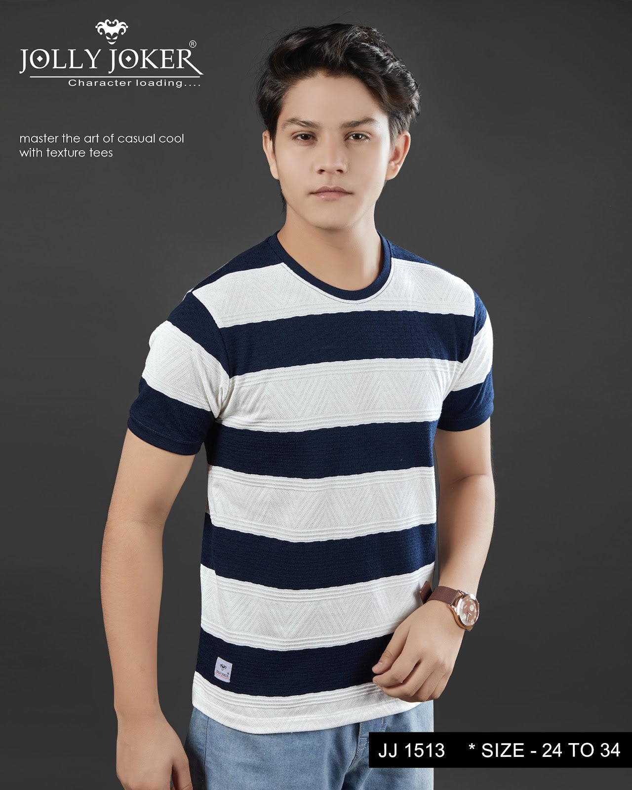 Jj 1513 Jolly Joker Jacquard Boys Tshirt Wholesale Price