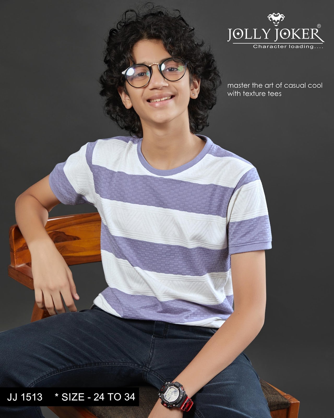 Jj 1513 Jolly Joker Jacquard Boys Tshirt Wholesale Price