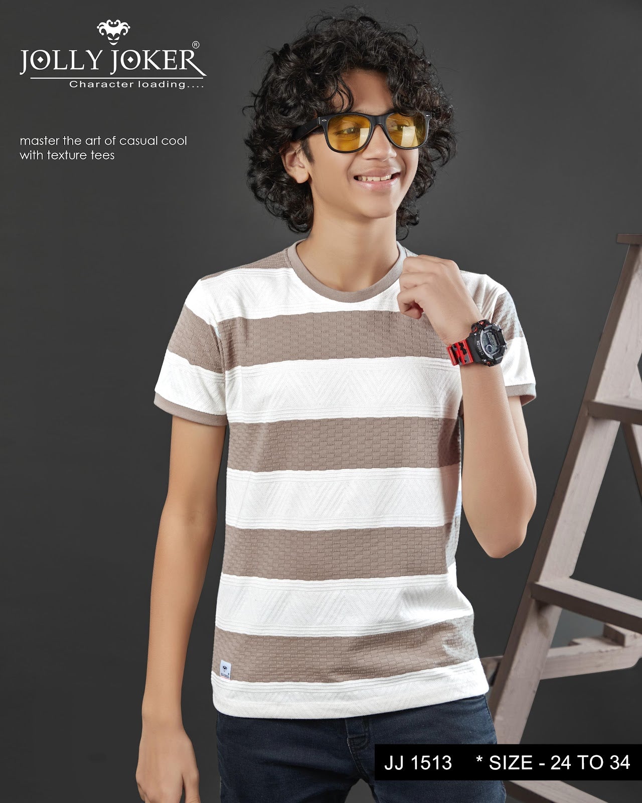 Jj 1513 Jolly Joker Jacquard Boys Tshirt Wholesale Price
