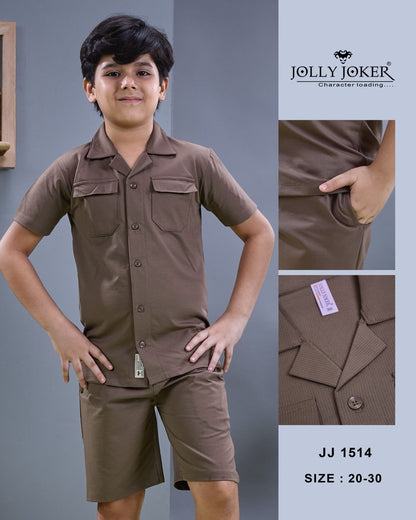 Jj 1514 Jolly Joker Waffle Knit Boys Co Ord Set Supplier Ahmedabad
