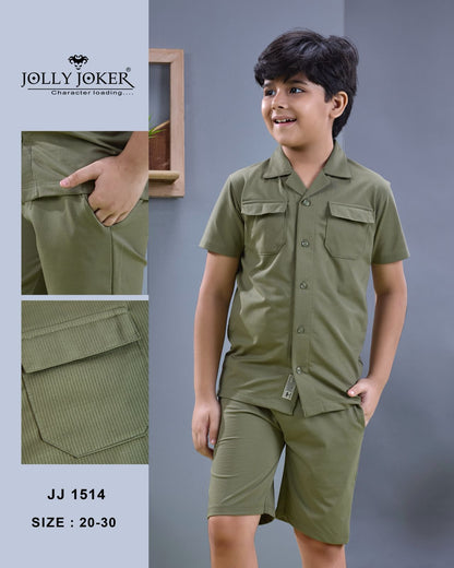Jj 1514 Jolly Joker Waffle Knit Boys Co Ord Set Supplier Ahmedabad