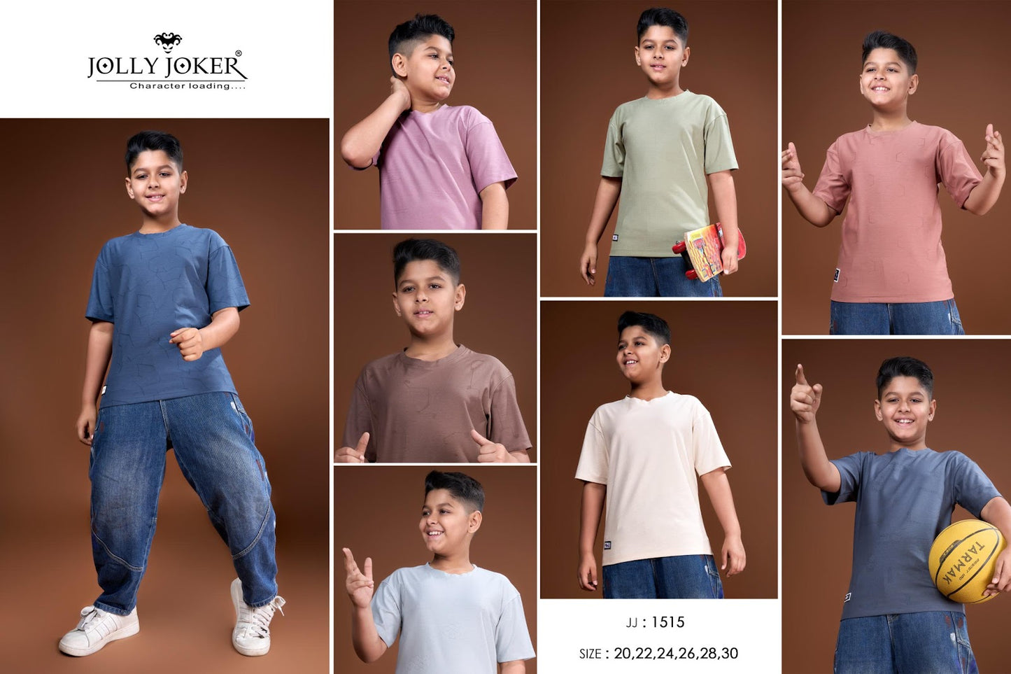 Jj 1515 Jolly Joker Cotton Boys Tshirt Wholesaler Ahmedabad
