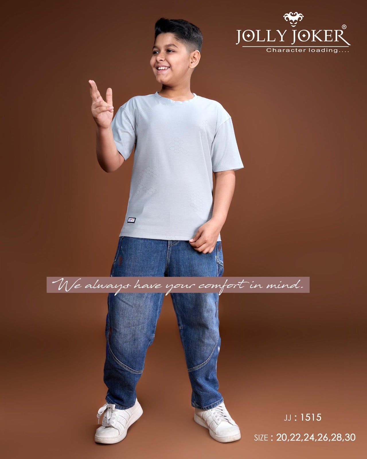 Jj 1515 Jolly Joker Cotton Boys Tshirt Wholesaler Ahmedabad