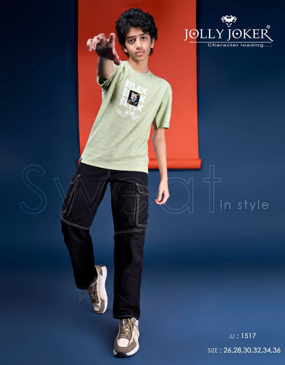 Jj 1517 Jolly Joker Jacquard Boys Tshirt Exporter