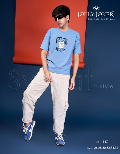 Jj 1517 Jolly Joker Jacquard Boys Tshirt Exporter