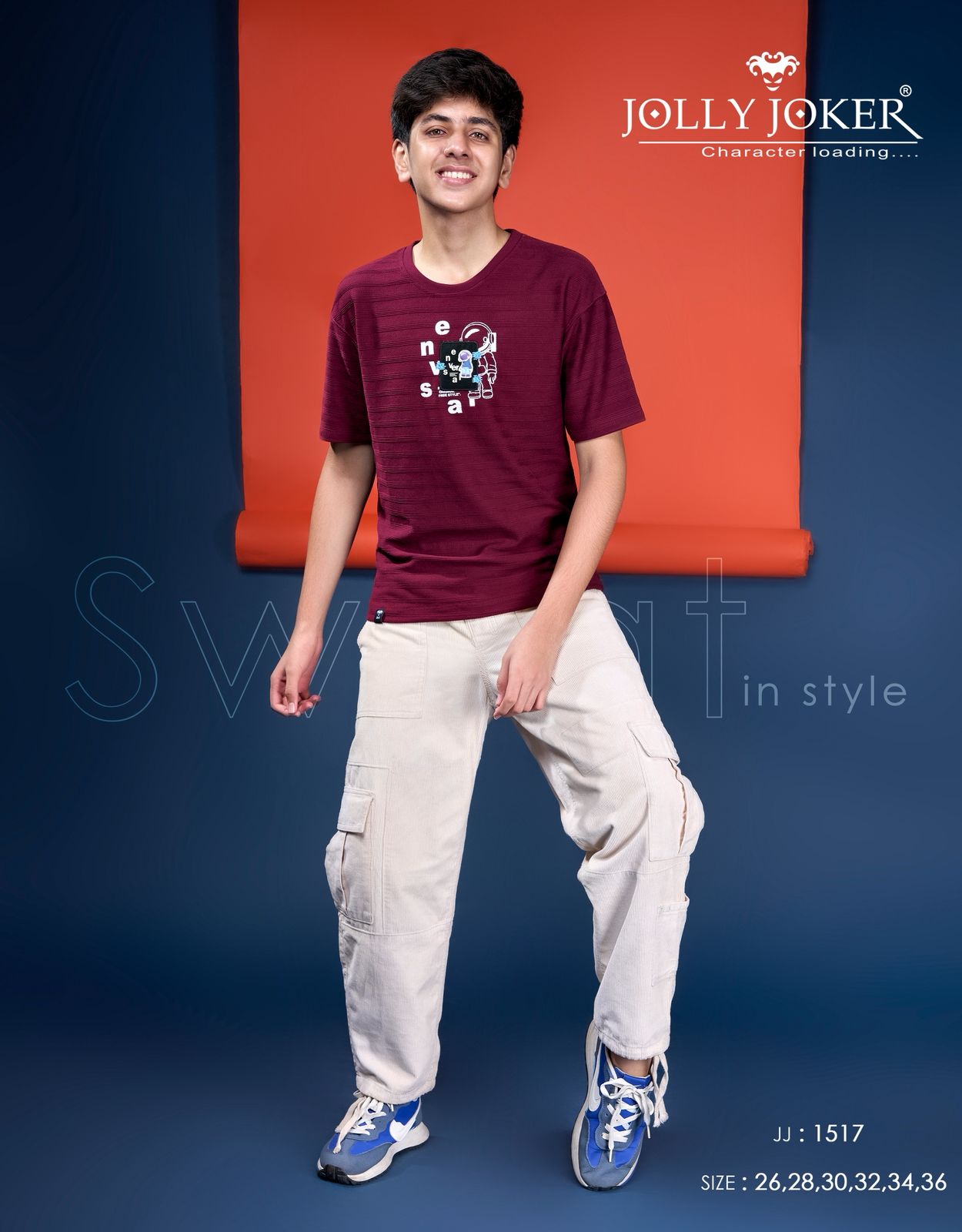 Jj 1517 Jolly Joker Jacquard Boys Tshirt Exporter