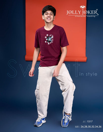 Jj 1517 Jolly Joker Jacquard Boys Tshirt Exporter
