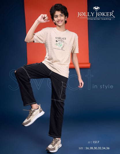 Jj 1517 Jolly Joker Jacquard Boys Tshirt Exporter