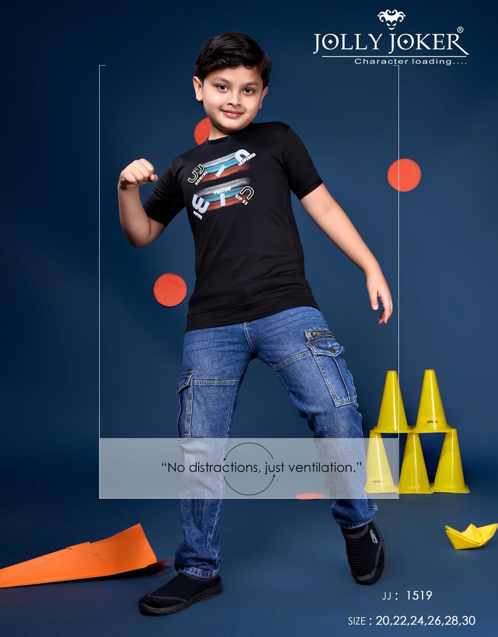Jj 1519 Jolly Joker Dobby Boys Tshirt Wholesale Rate