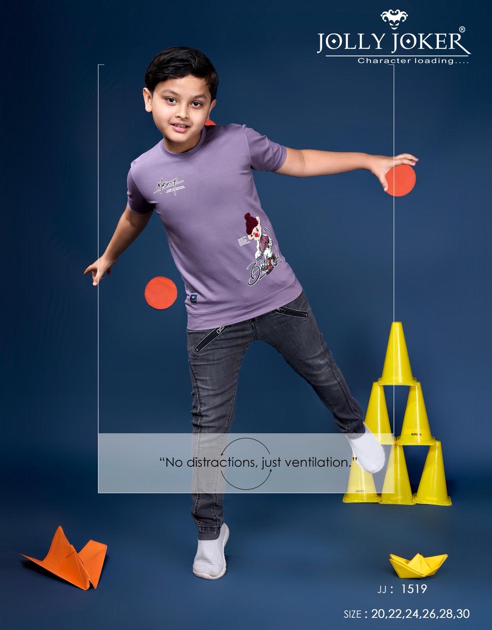 Jj 1519 Jolly Joker Dobby Boys Tshirt Wholesale Rate