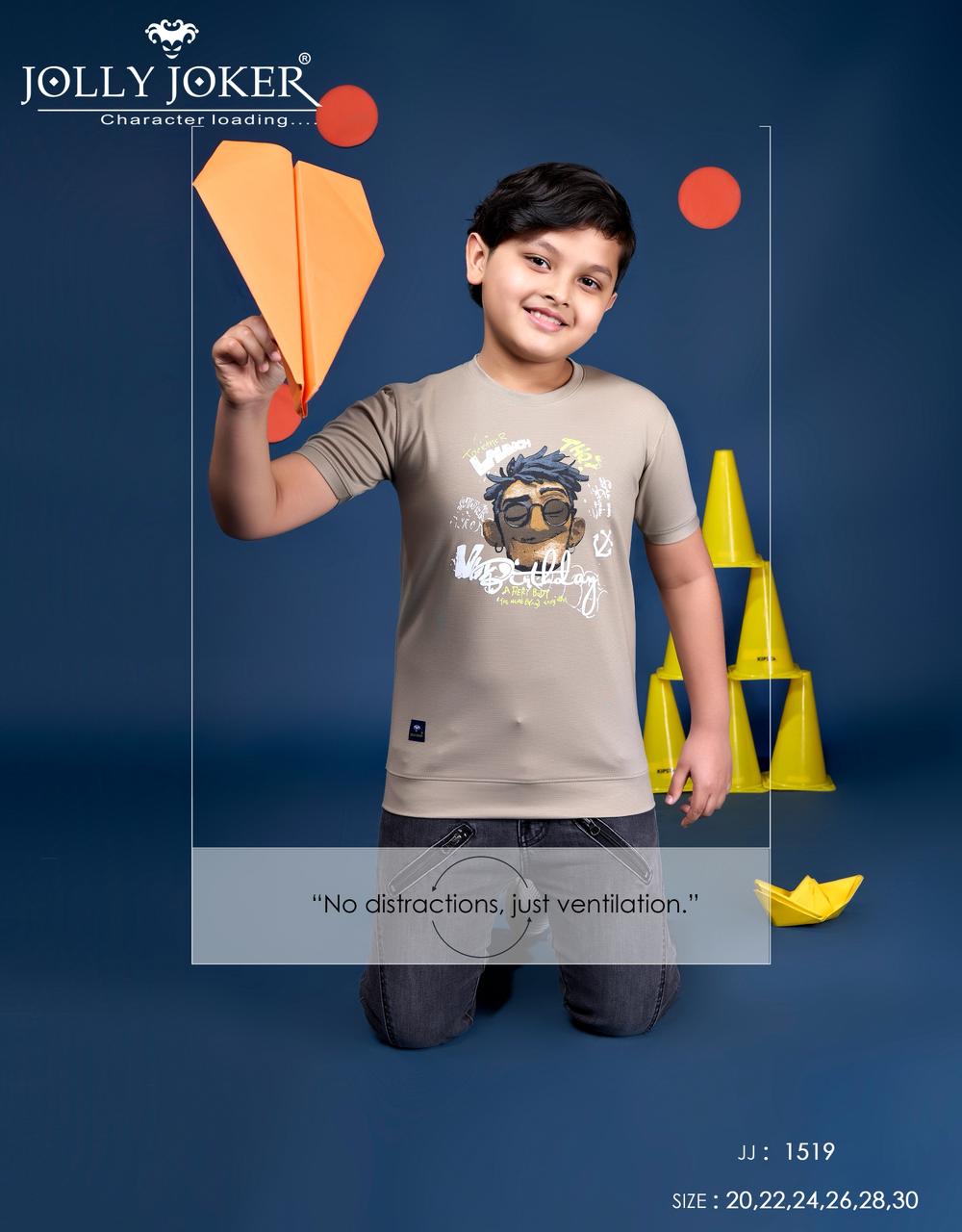 Jj 1519 Jolly Joker Dobby Boys Tshirt Wholesale Rate
