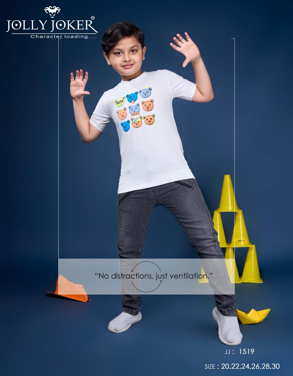 Jj 1519 Jolly Joker Dobby Boys Tshirt Wholesale Rate