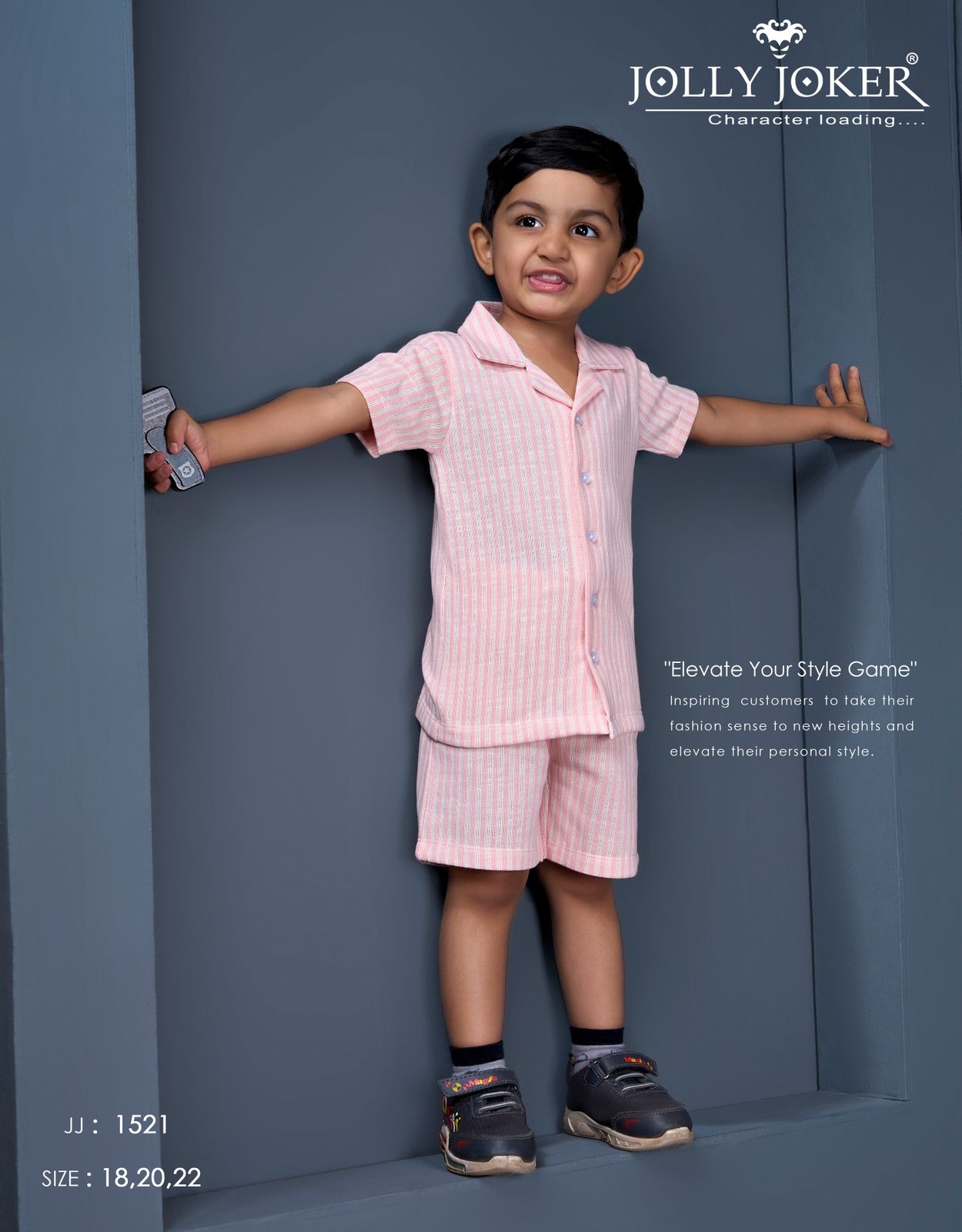 Jj 1521 Jolly Joker Linen Boys Co Ord Set Supplier India