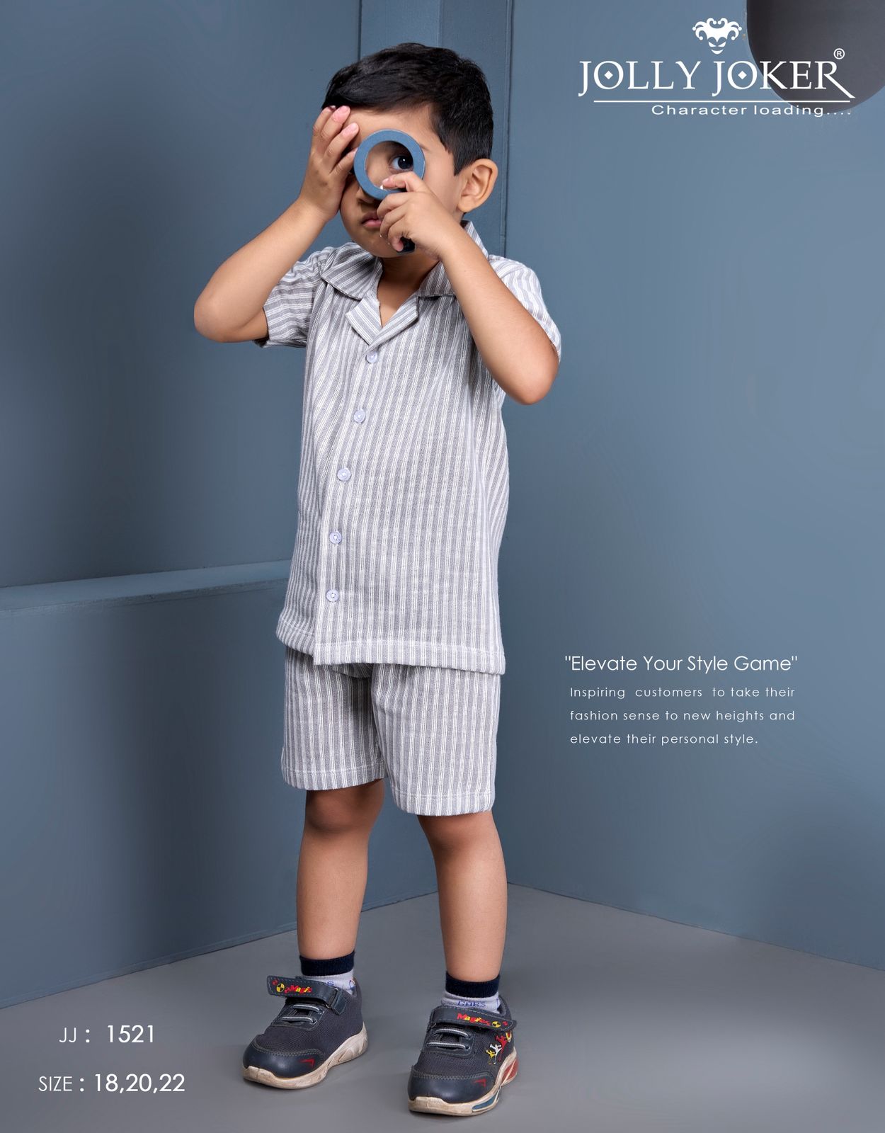 Jj 1521 Jolly Joker Linen Boys Co Ord Set Supplier India