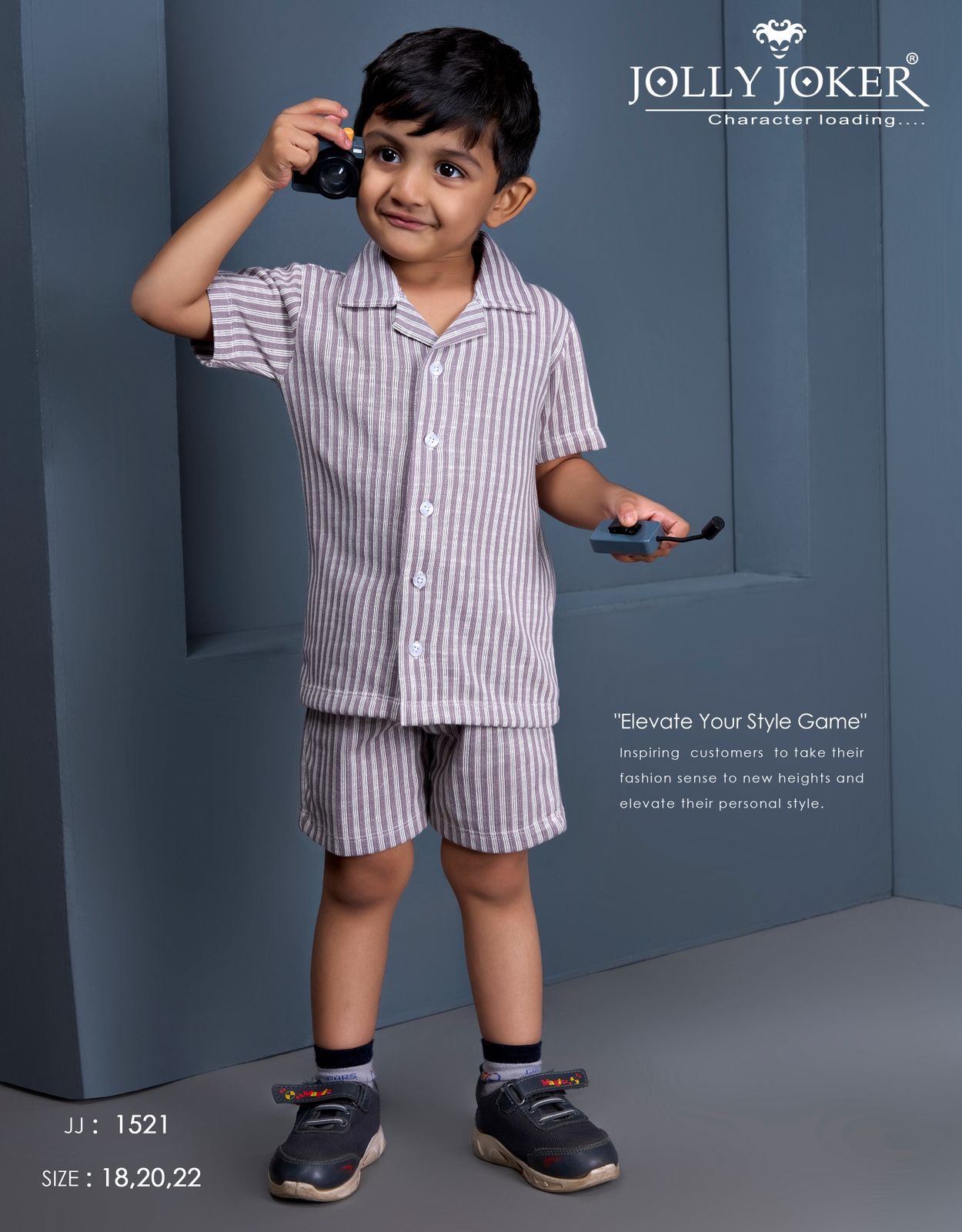 Jj 1521 Jolly Joker Linen Boys Co Ord Set Supplier India