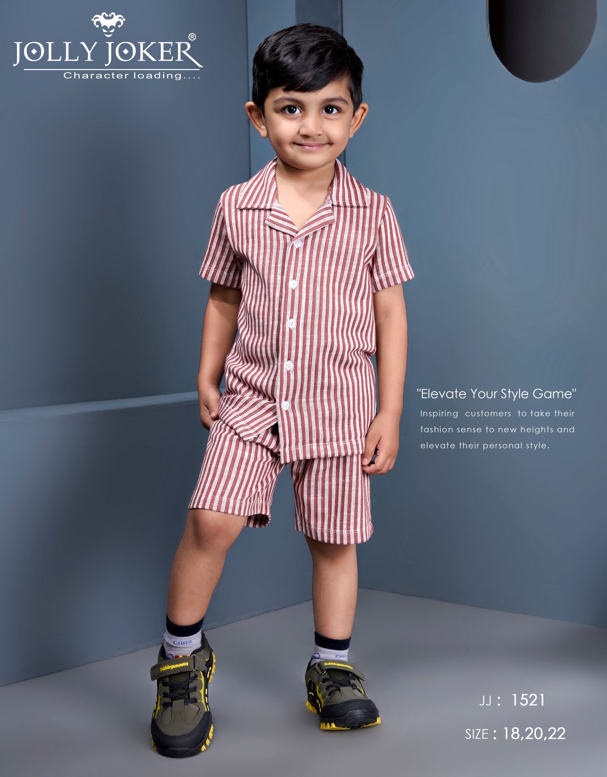 Jj 1521 Jolly Joker Linen Boys Co Ord Set Supplier India