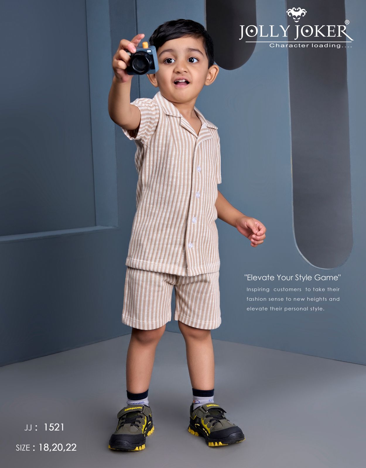 Jj 1521 Jolly Joker Linen Boys Co Ord Set Supplier India