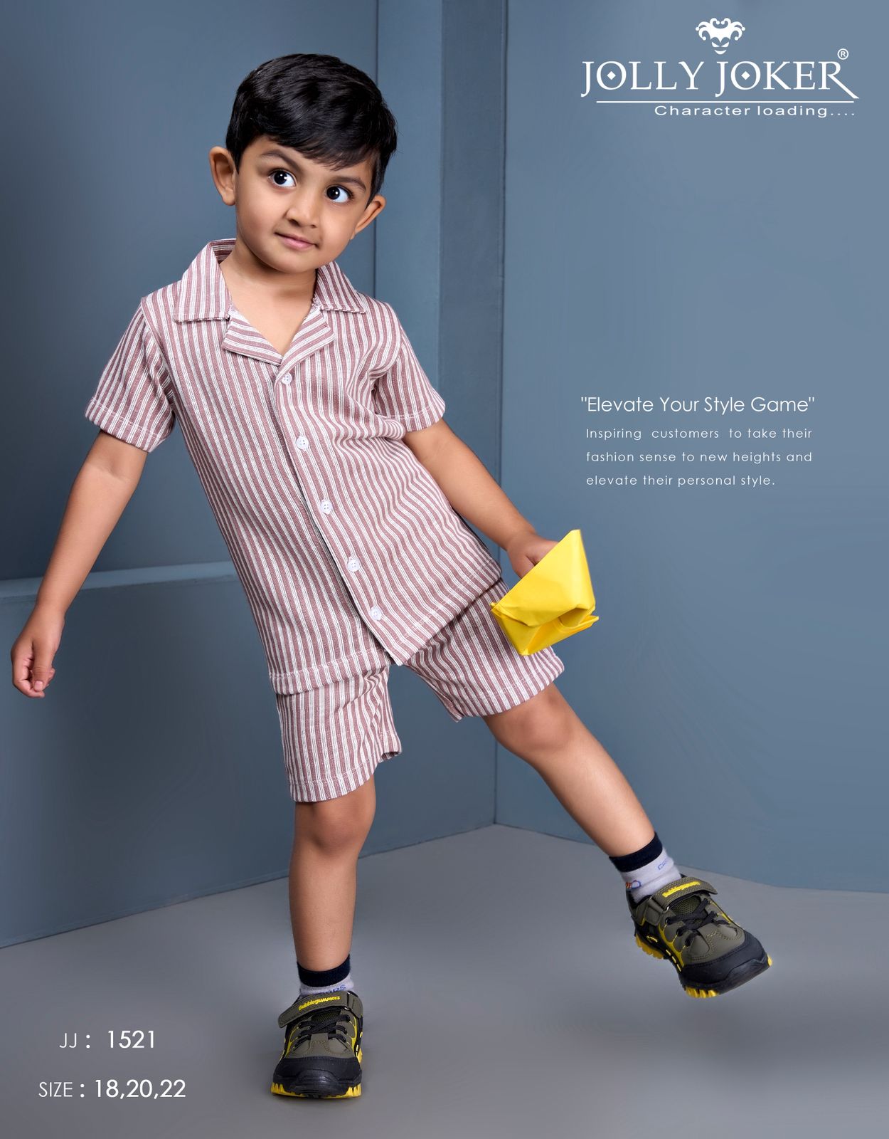 Jj 1521 Jolly Joker Linen Boys Co Ord Set Supplier India