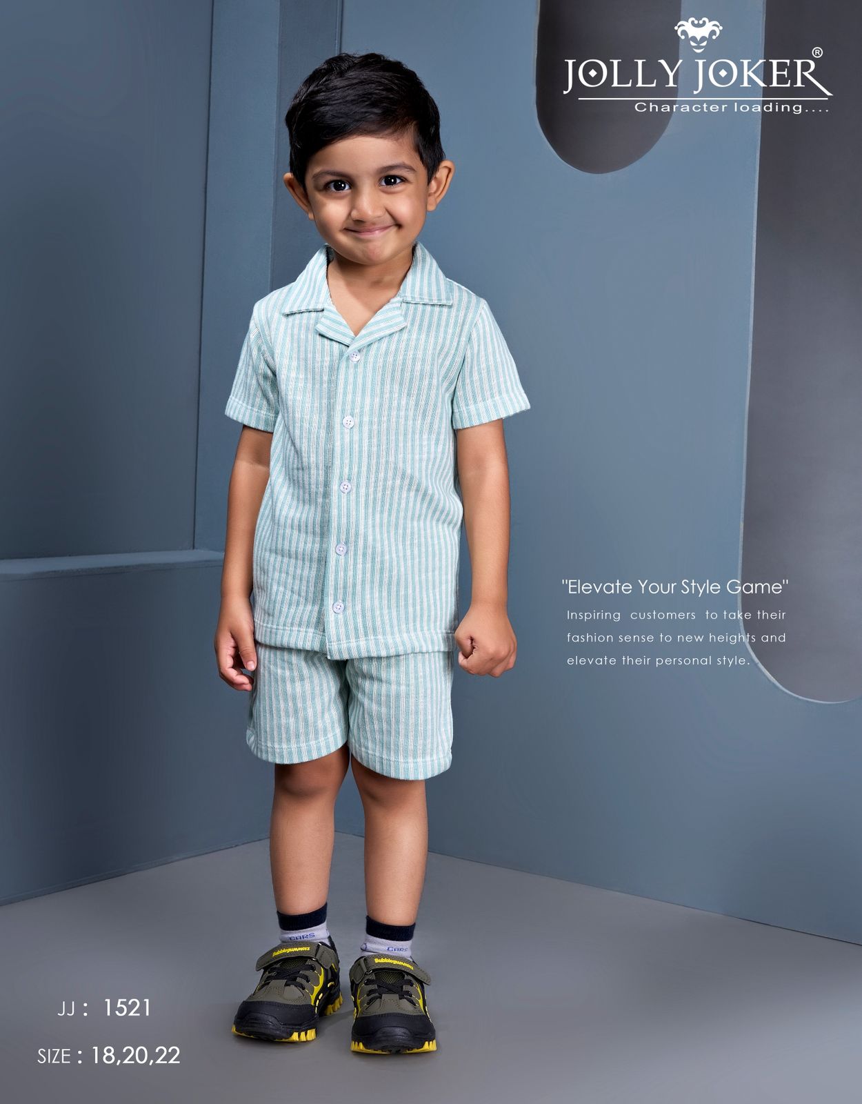 Jj 1521 Jolly Joker Linen Boys Co Ord Set Supplier India