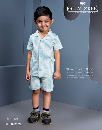 Jj 1521 Jolly Joker Linen Boys Co Ord Set Supplier India