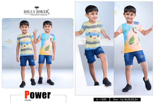 Jj 1529 Jolly Joker Tencil Boys Shorts Set Wholesaler