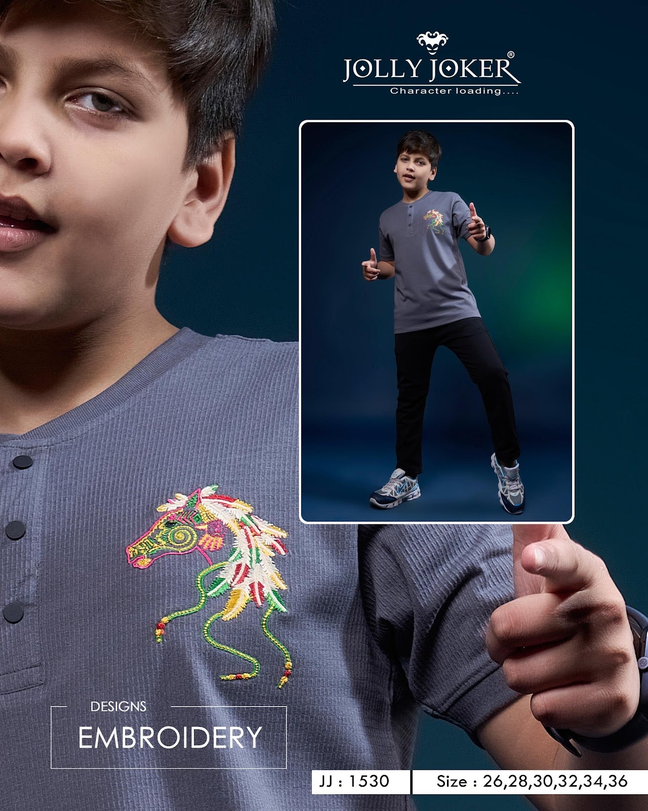 Jj 1530 Jolly Joker Knit Boys Tshirt Exporter