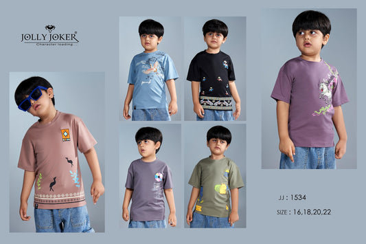 Jj 1534 Jolly Joker Tencil Boys Tshirt Supplier India