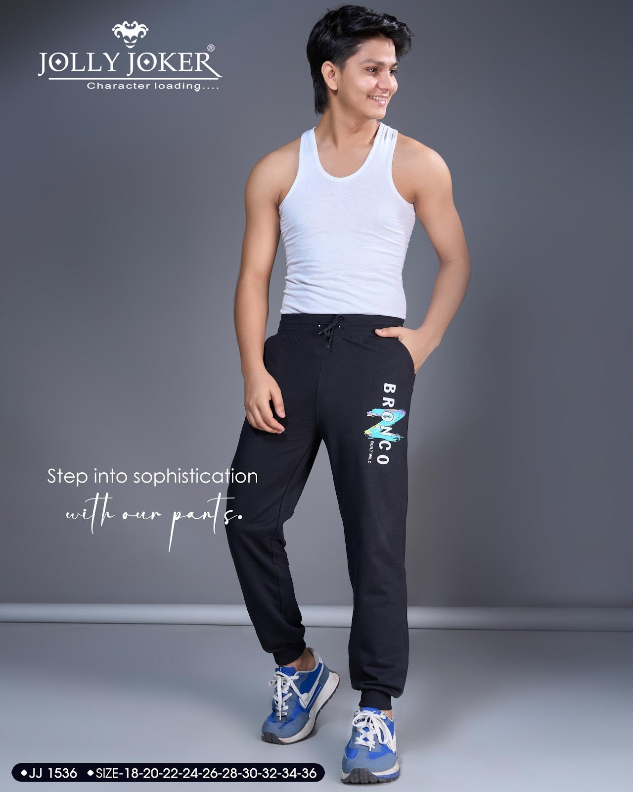 Jj 1536 Jolly Joker Cotton Looper Boys Track Pant Exporter