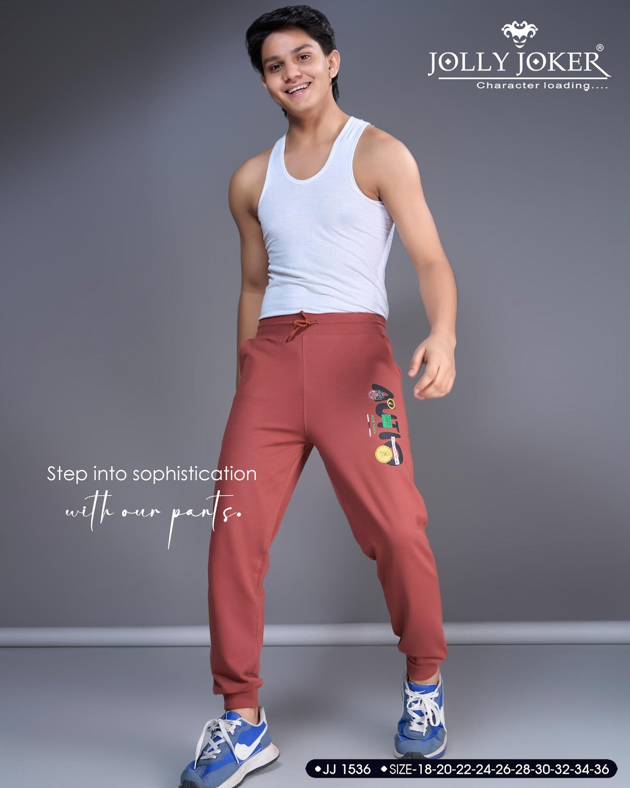 Jj 1536 Jolly Joker Cotton Looper Boys Track Pant Exporter