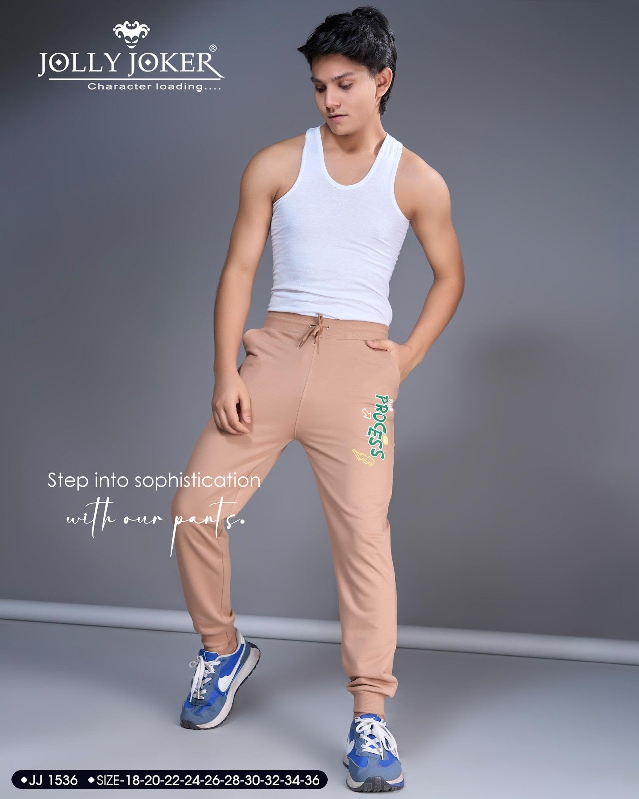 Jj 1536 Jolly Joker Cotton Looper Boys Track Pant Exporter