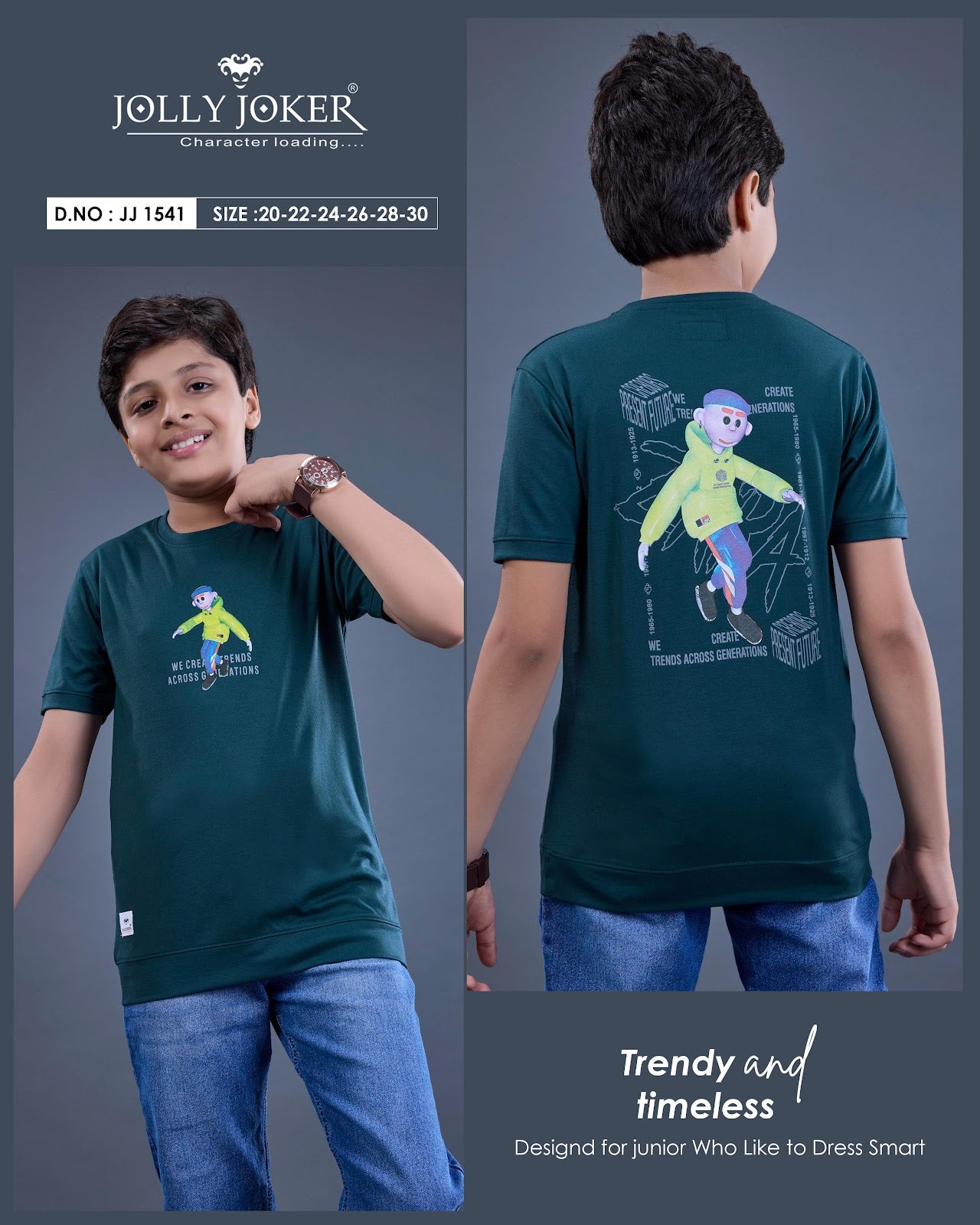 Jj 1541 Jolly Joker Tencil Boys Tshirt Manufacturer
