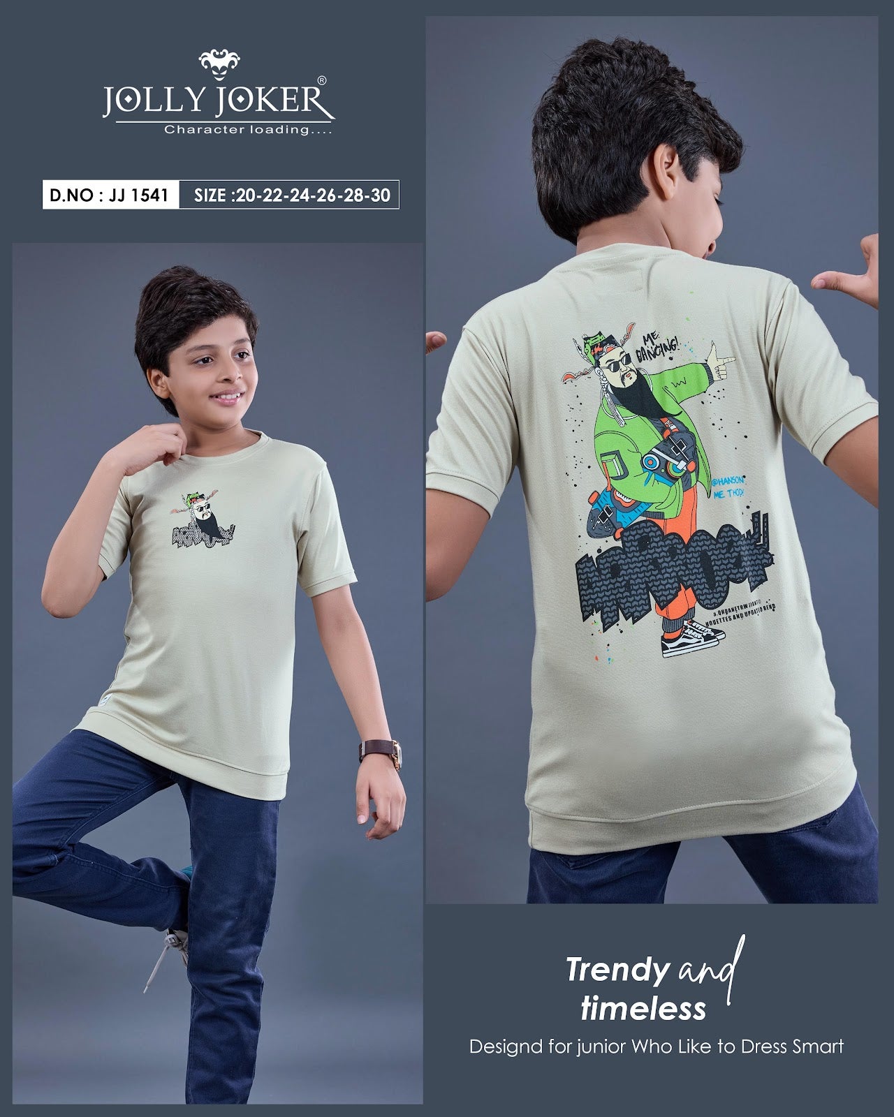 Jj 1541 Jolly Joker Tencil Boys Tshirt Manufacturer