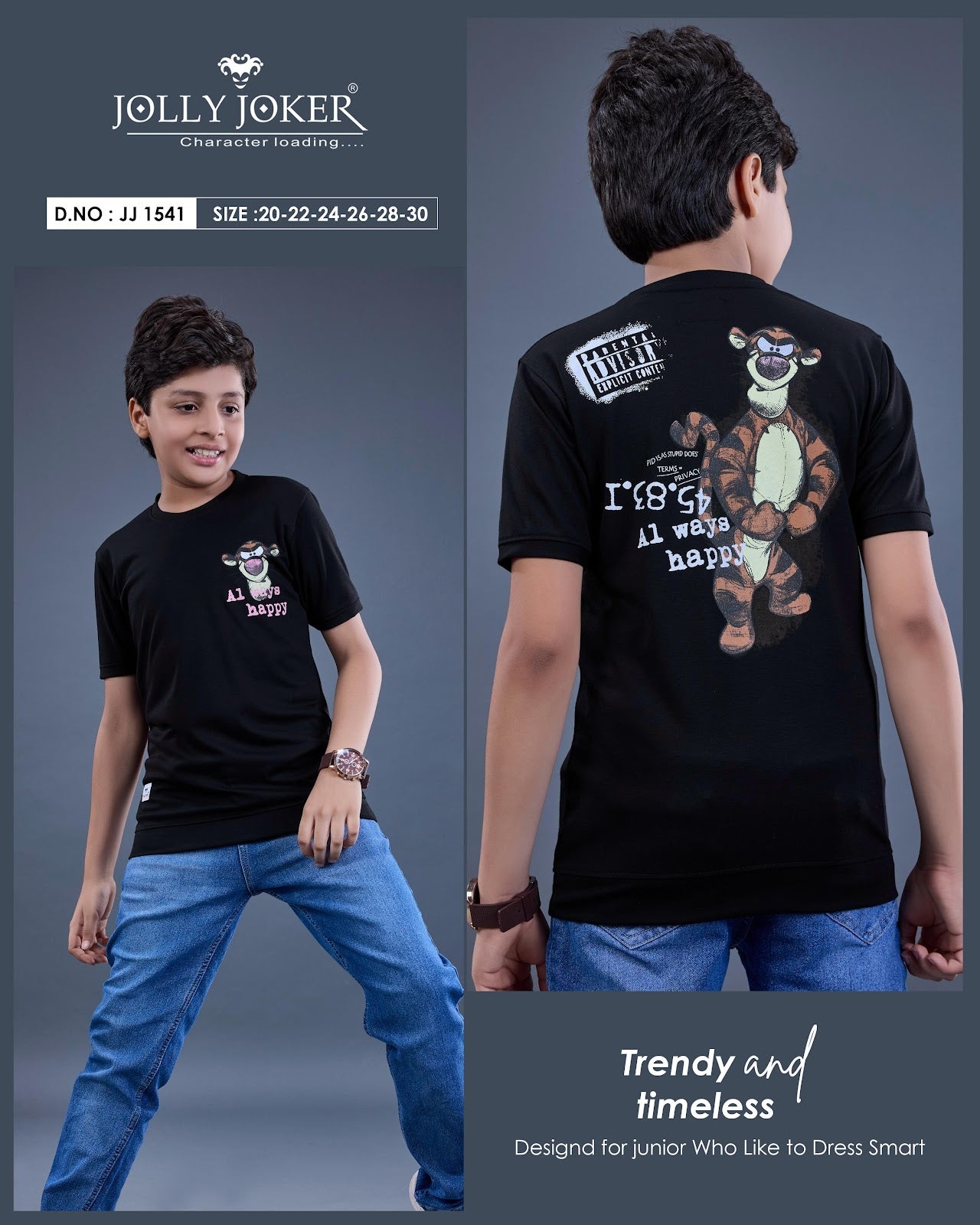 Jj 1541 Jolly Joker Tencil Boys Tshirt Manufacturer