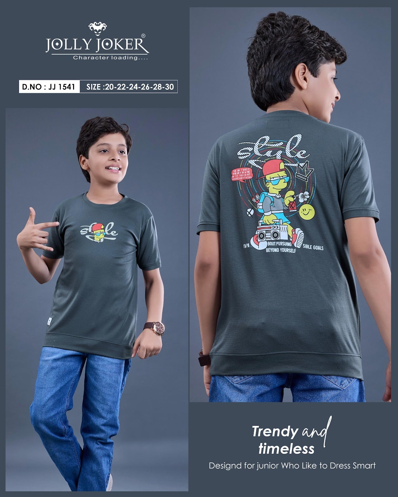 Jj 1541 Jolly Joker Tencil Boys Tshirt Manufacturer