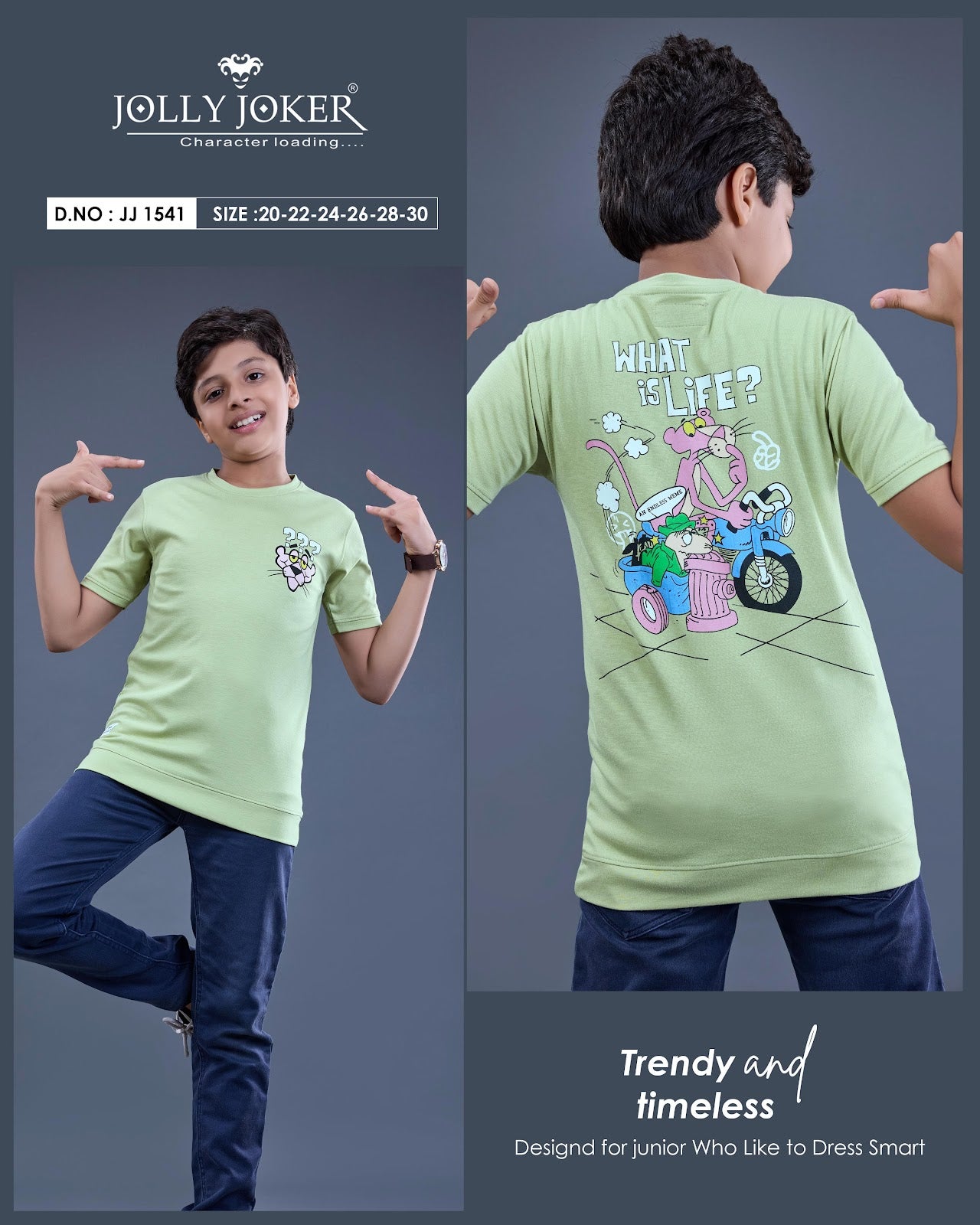 Jj 1541 Jolly Joker Tencil Boys Tshirt Manufacturer