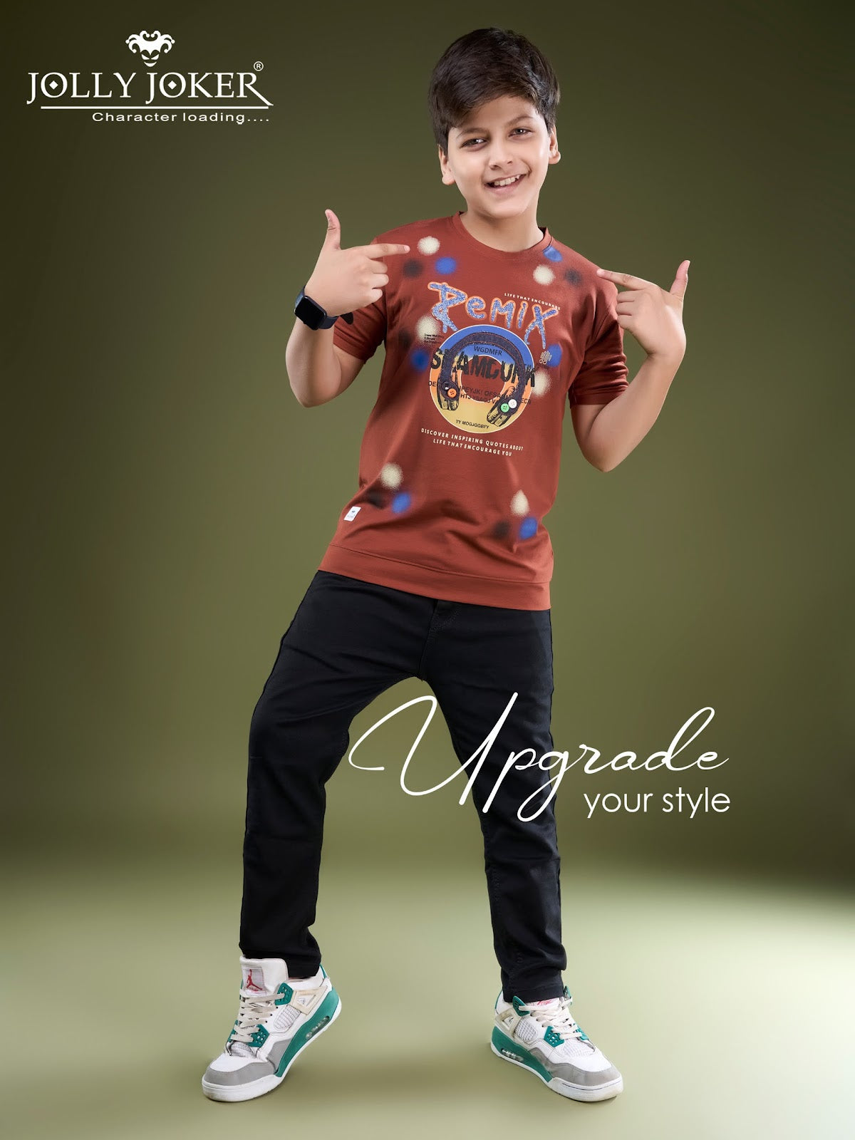 Jj 1542 Jolly Joker Tencil Boys Tshirt Wholesaler India