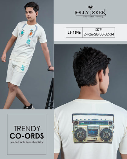Jj 1546 Jolly Joker Canvas Boys Co Ord Set Supplier India
