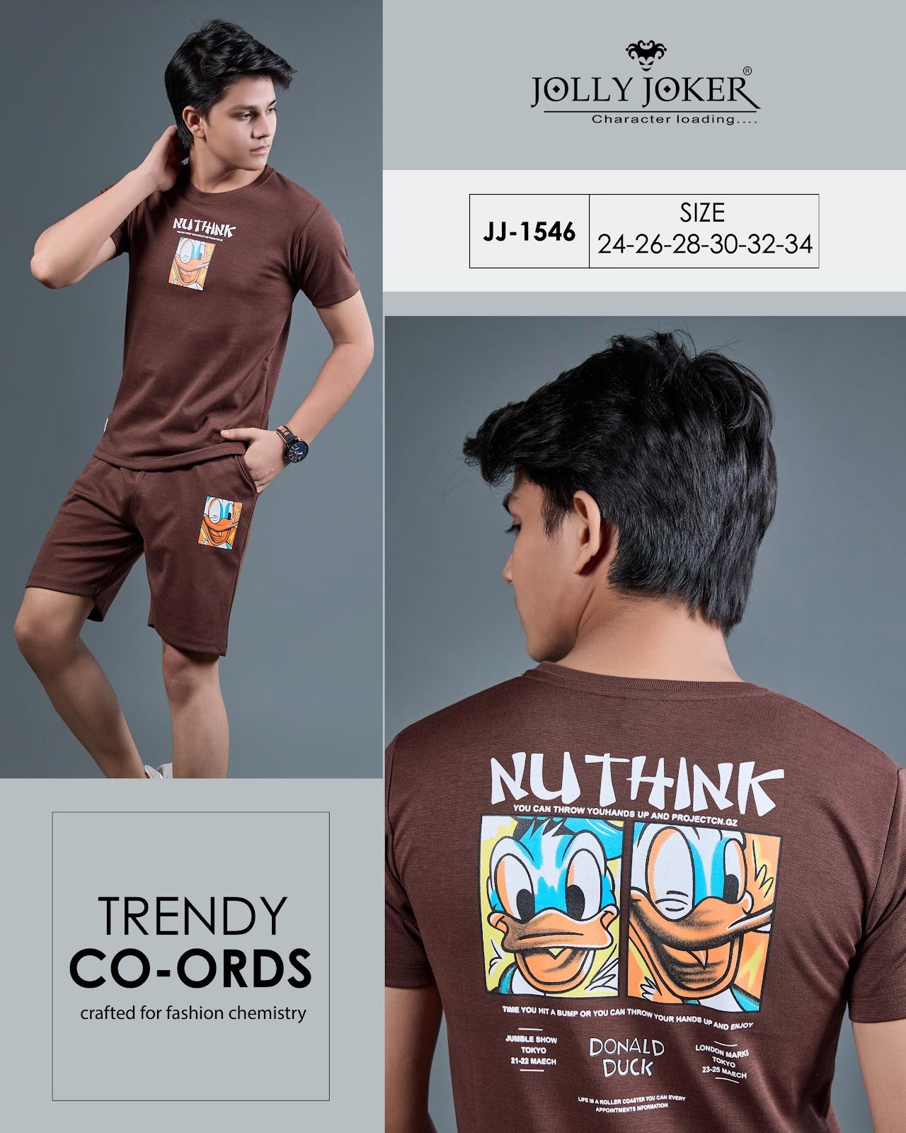 Jj 1546 Jolly Joker Canvas Boys Co Ord Set Supplier India