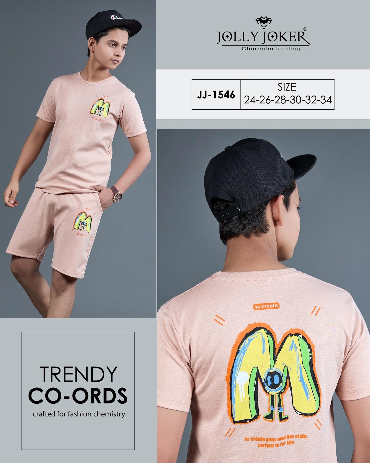 Jj 1546 Jolly Joker Canvas Boys Co Ord Set Supplier India